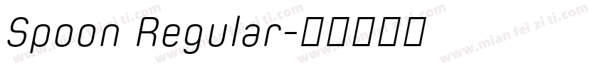 Spoon Regular字体转换